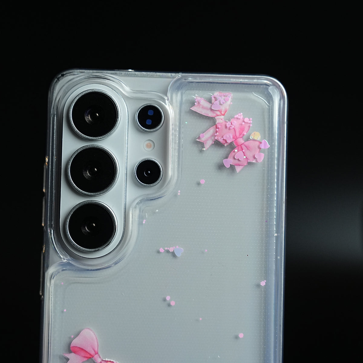 Clear Glitter Floating Charm Case for Galaxy S25 Ultra | Protective Cover