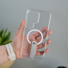 Galaxy S26 Ultra FlexStand Clear MagSafe Kickstand Case | Slim Foldable Stand Transparent Cover