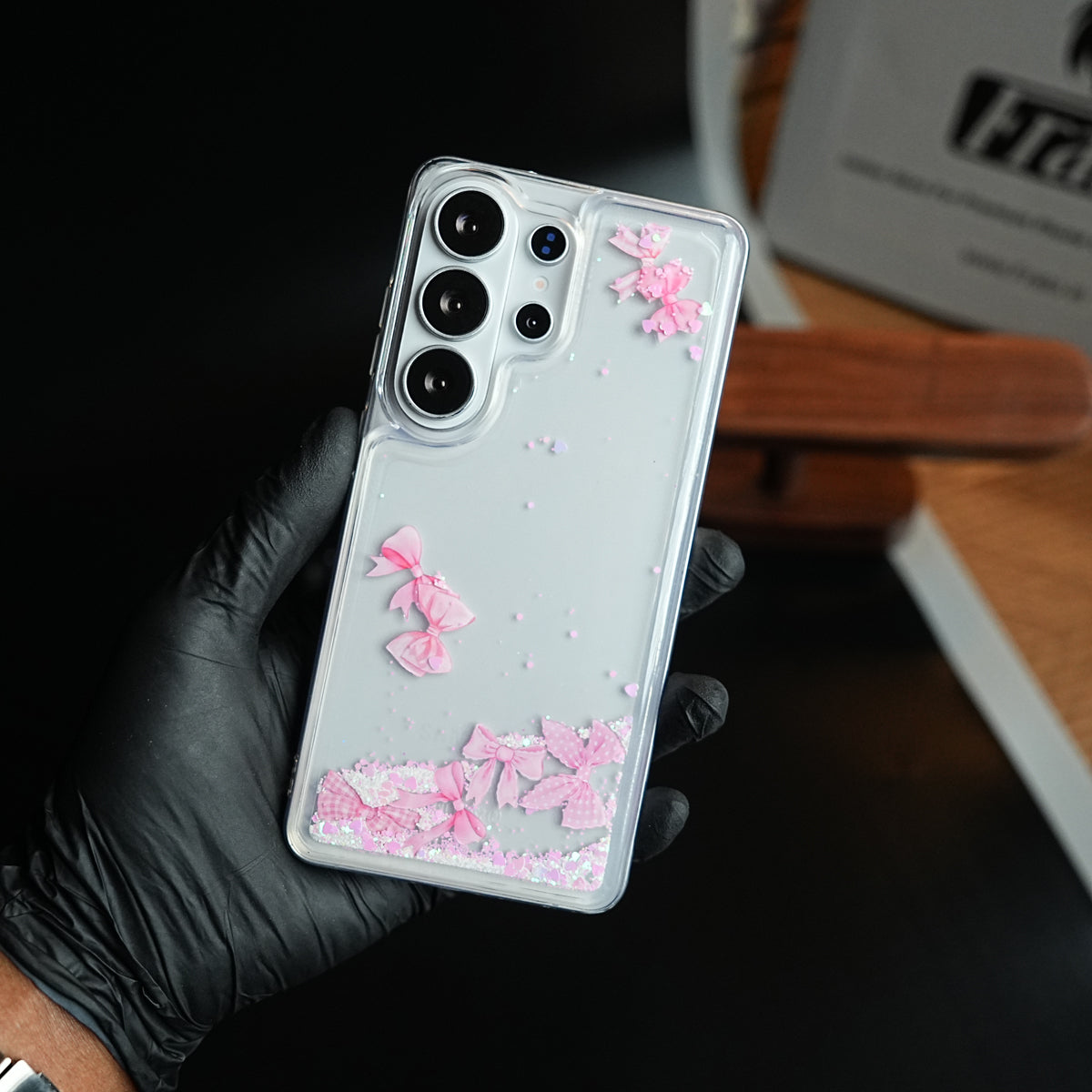 Clear Glitter Floating Charm Case for Galaxy S25 Ultra | Protective Cover