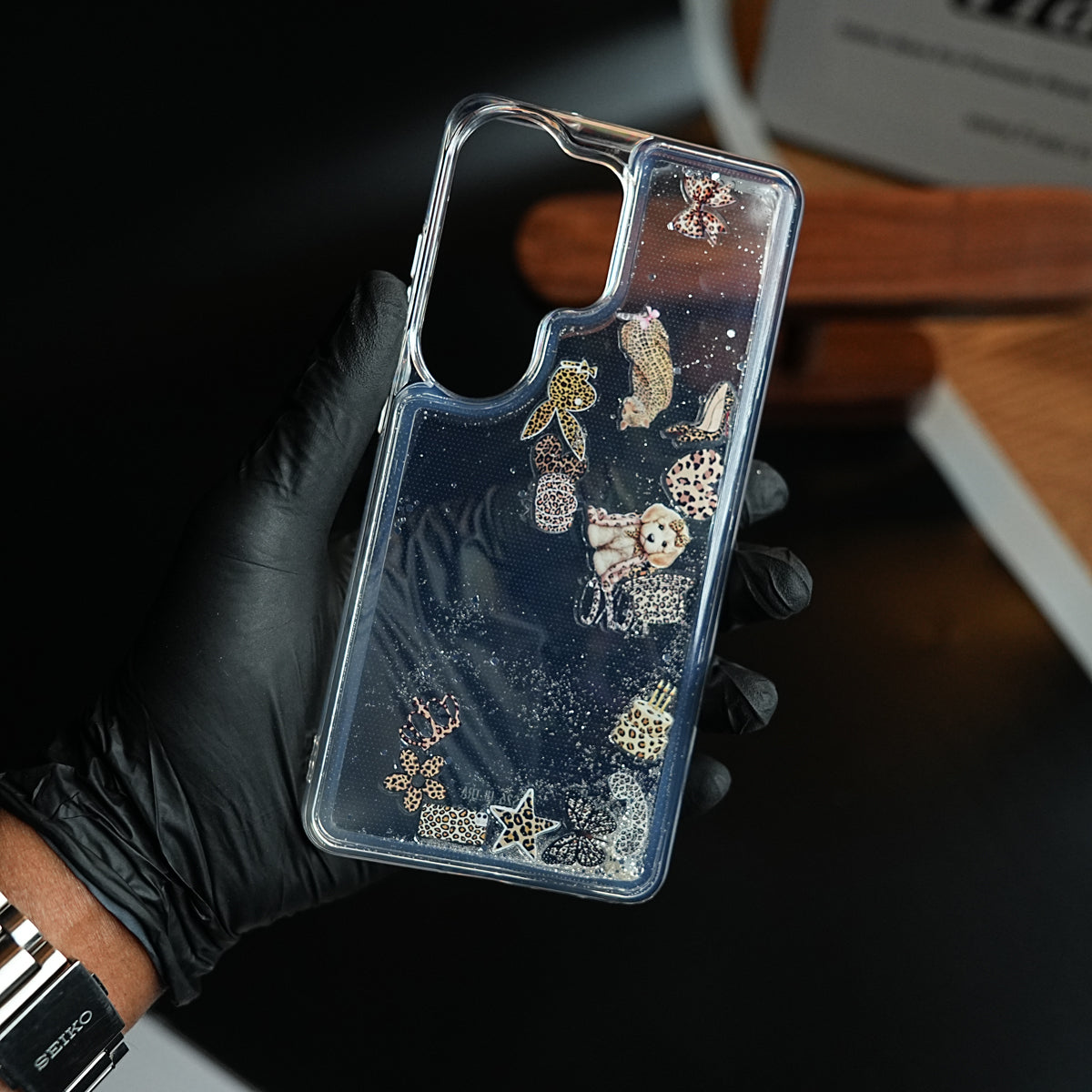 Clear Glitter Floating Charm Case for Galaxy S25 Ultra | Protective Cover