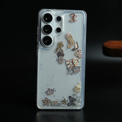 Clear Glitter Floating Charm Case for Galaxy S25 Ultra | Protective Cover