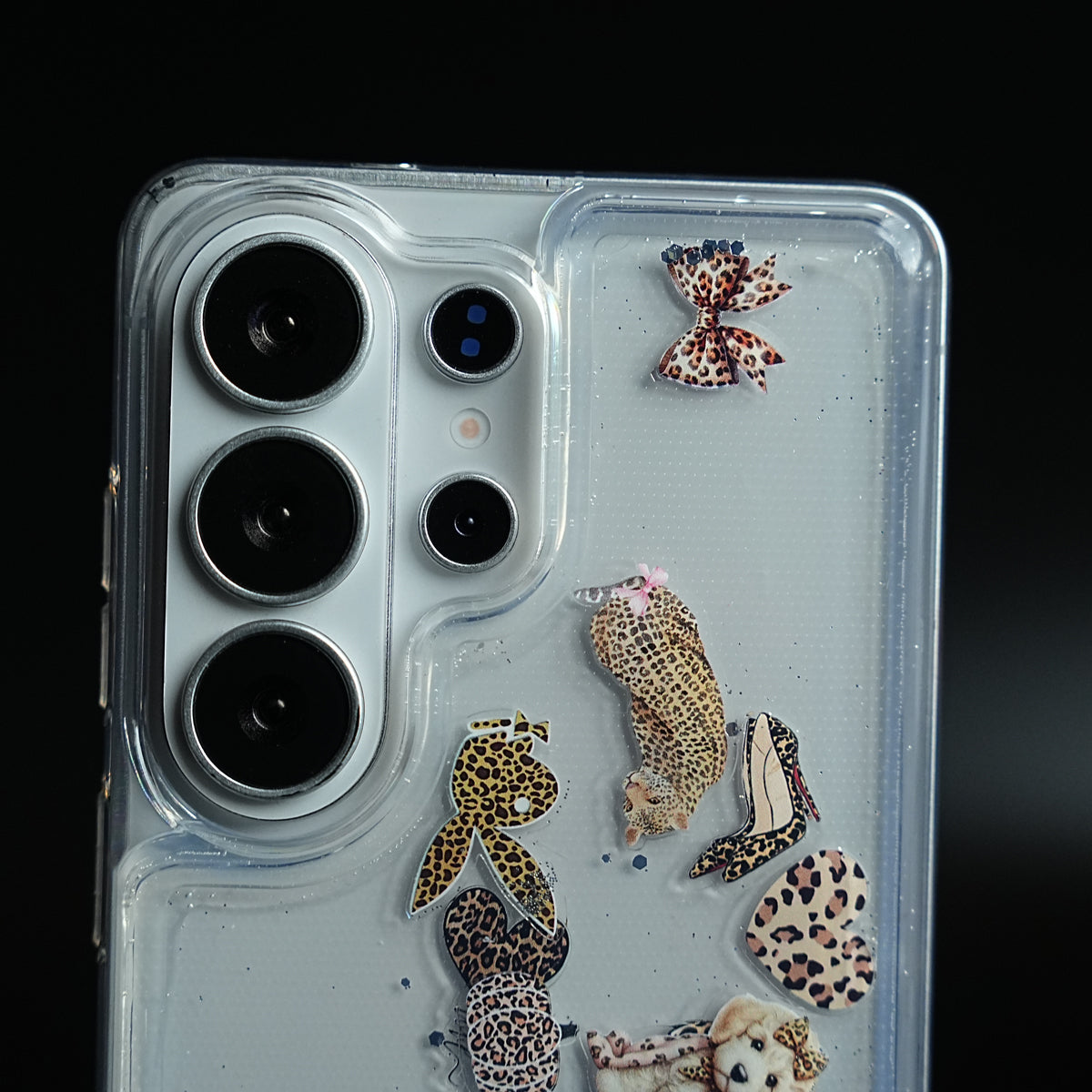Clear Glitter Floating Charm Case for Galaxy S25 Ultra | Protective Cover