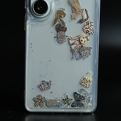 Clear Glitter Floating Charm Case for Galaxy S25 Ultra | Protective Cover