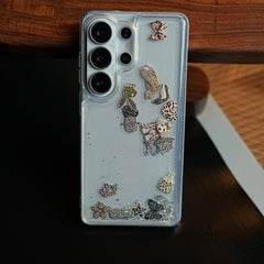 Clear Glitter Floating Charm Case for Galaxy S25 Ultra | Protective Cover