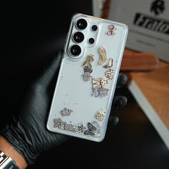 Clear Glitter Floating Charm Case for Galaxy S25 Ultra | Protective Cover