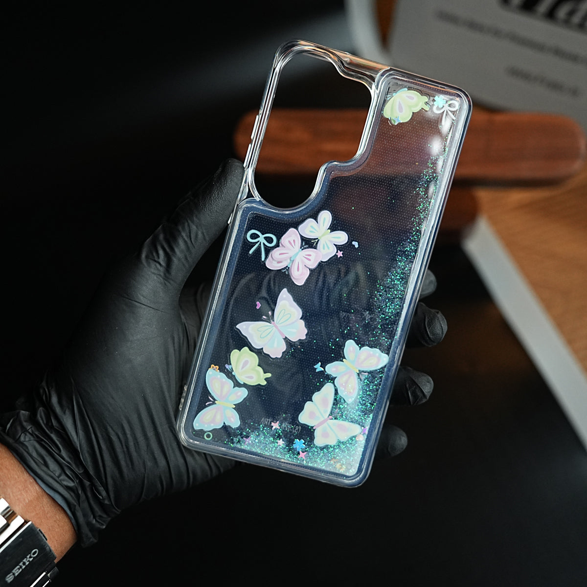 Clear Glitter Floating Charm Case for Galaxy S25 Ultra | Protective Cover