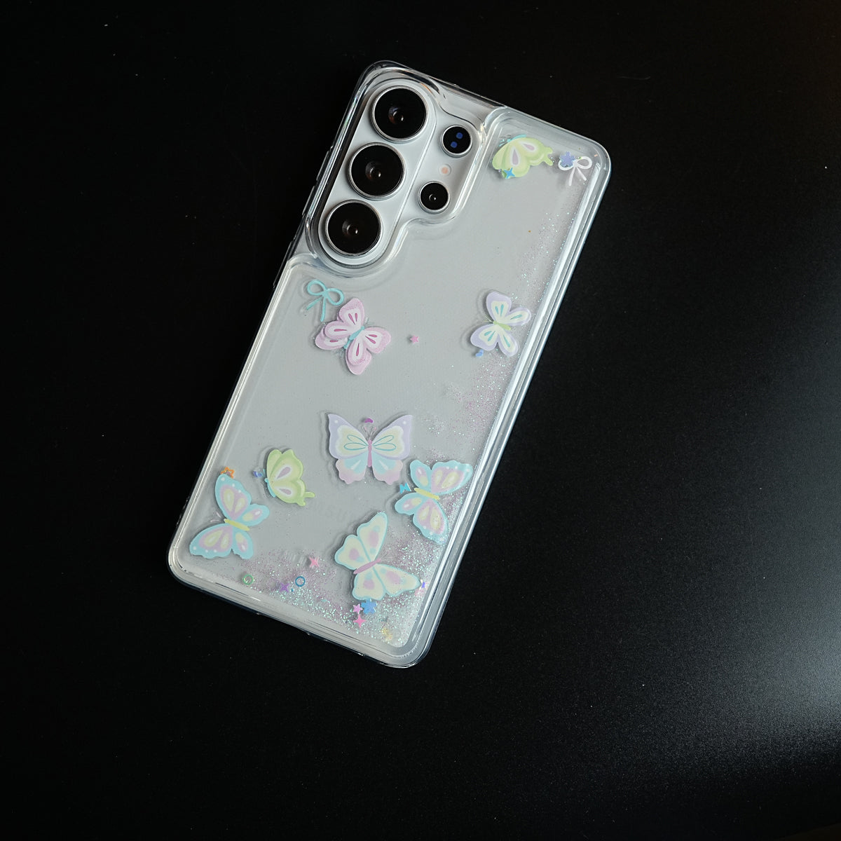 Clear Glitter Floating Charm Case for Galaxy S25 Ultra | Protective Cover