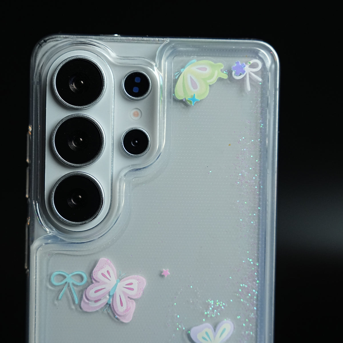 Clear Glitter Floating Charm Case for Galaxy S25 Ultra | Protective Cover