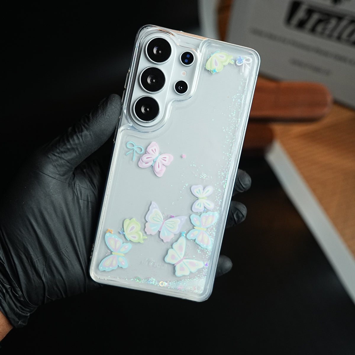 Clear Glitter Floating Charm Case for Galaxy S25 Ultra | Protective Cover