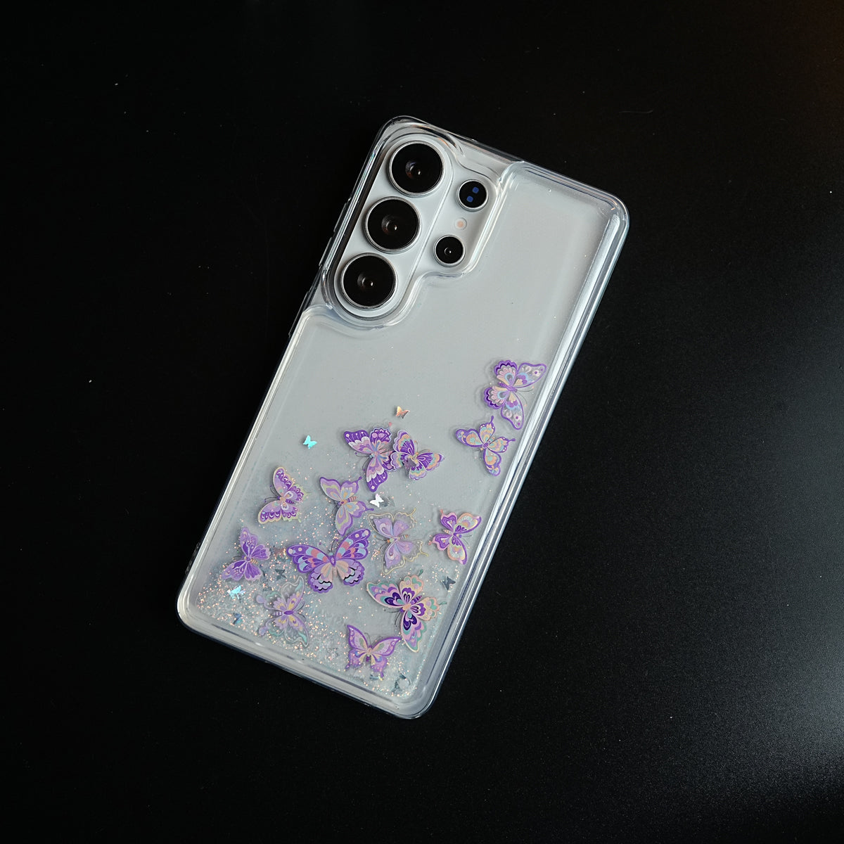 Clear Glitter Floating Charm Case for Galaxy S25 Ultra | Protective Cover