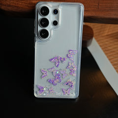 Clear Glitter Floating Charm Case for Galaxy S25 Ultra | Protective Cover