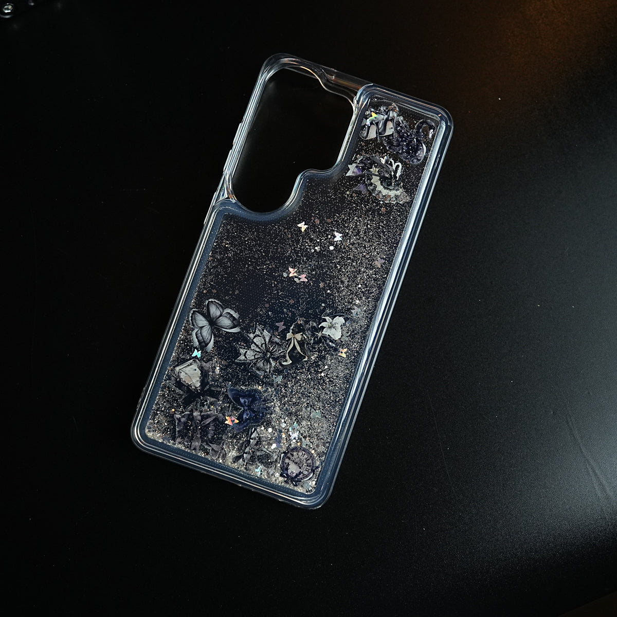 Clear Glitter Floating Charm Case for Galaxy S25 Ultra | Protective Cover