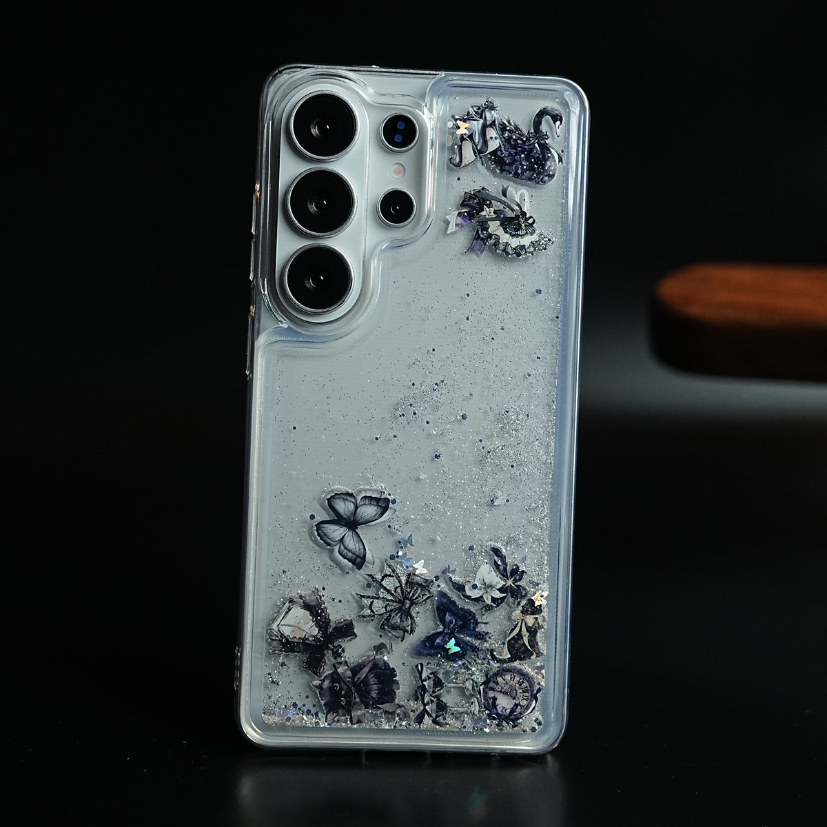 Clear Glitter Floating Charm Case for Galaxy S25 Ultra | Protective Cover