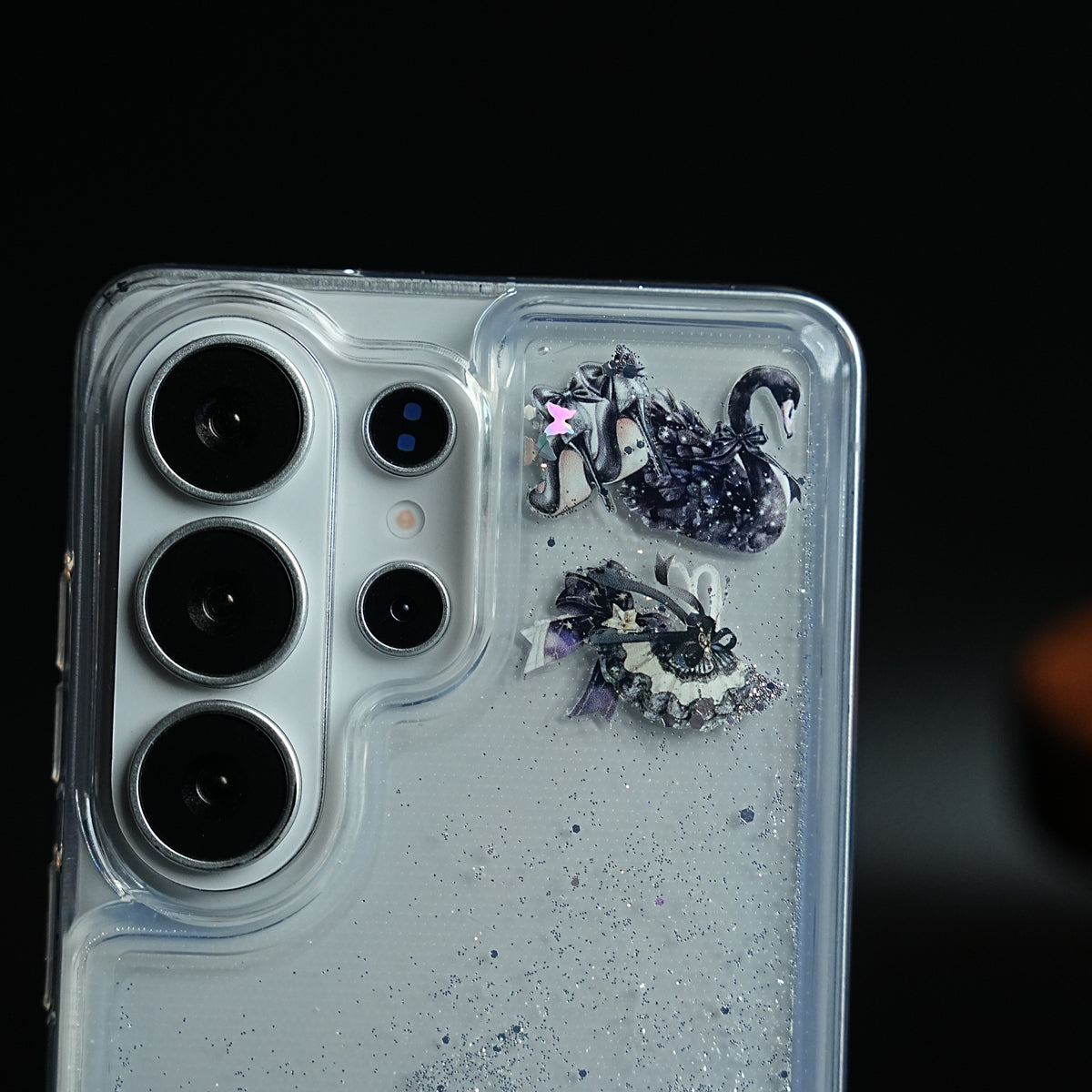 Clear Glitter Floating Charm Case for Galaxy S25 Ultra | Protective Cover