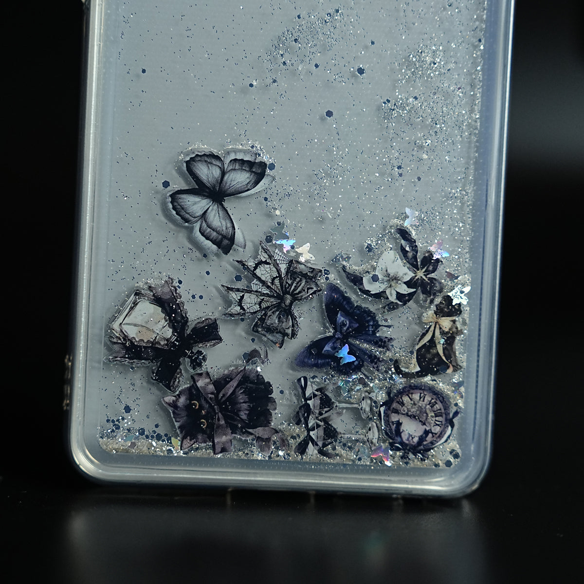 Clear Glitter Floating Charm Case for Galaxy S25 Ultra | Protective Cover