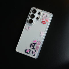 Clear Glitter Floating Charm Case for Galaxy S25 Ultra | Protective Cover