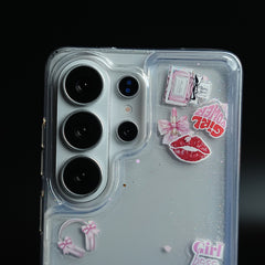 Clear Glitter Floating Charm Case for Galaxy S25 Ultra | Protective Cover