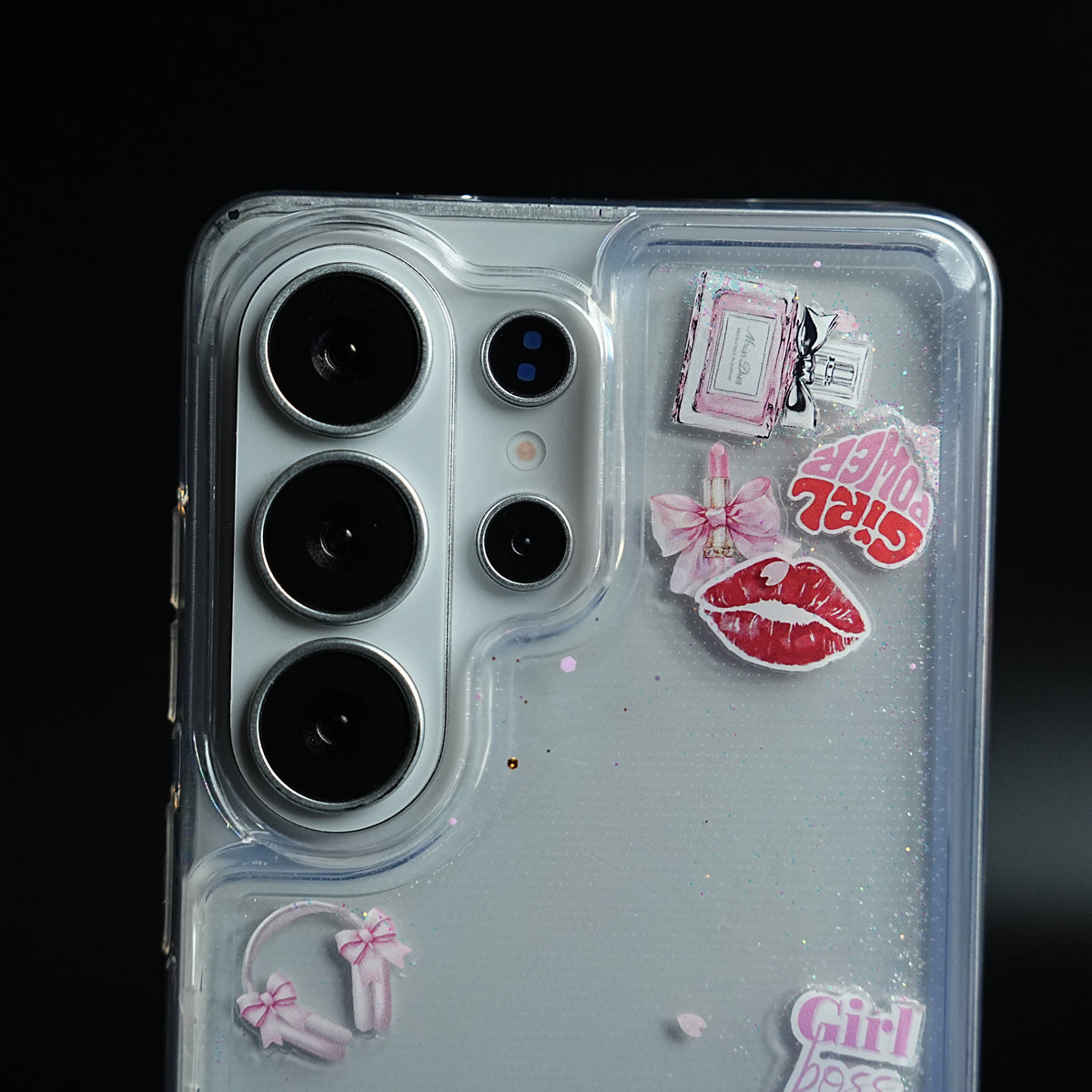 Clear Glitter Floating Charm Case for Galaxy S25 Ultra | Protective Cover