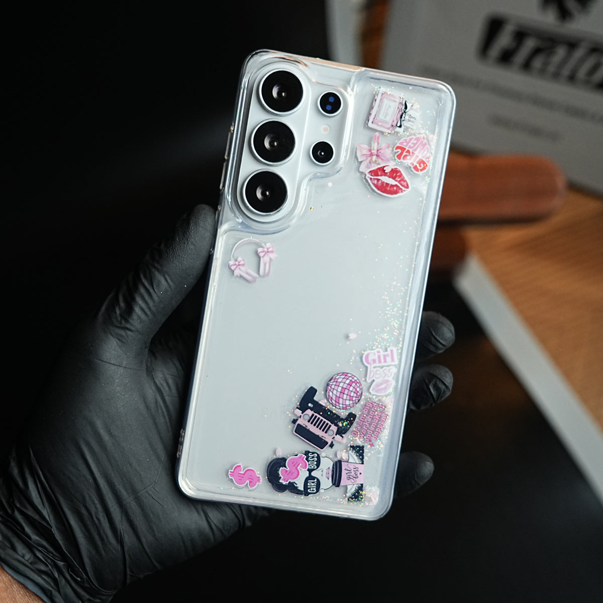 Clear Glitter Floating Charm Case for Galaxy S25 Ultra | Protective Cover