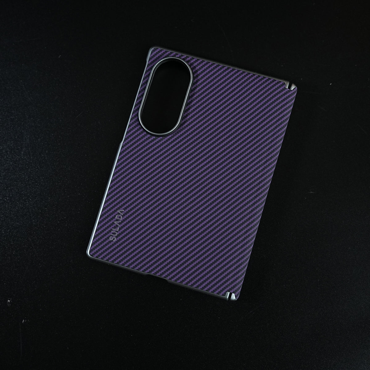 Woven Sunset Moonrise Texture Leather Back Case For Samsung Galaxy Z Fold 8 | Magnetic Ring