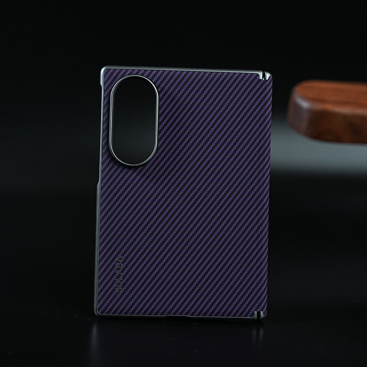Woven Sunset Moonrise Texture Leather Back Case For Samsung Galaxy Z Fold 8 | Magnetic Ring