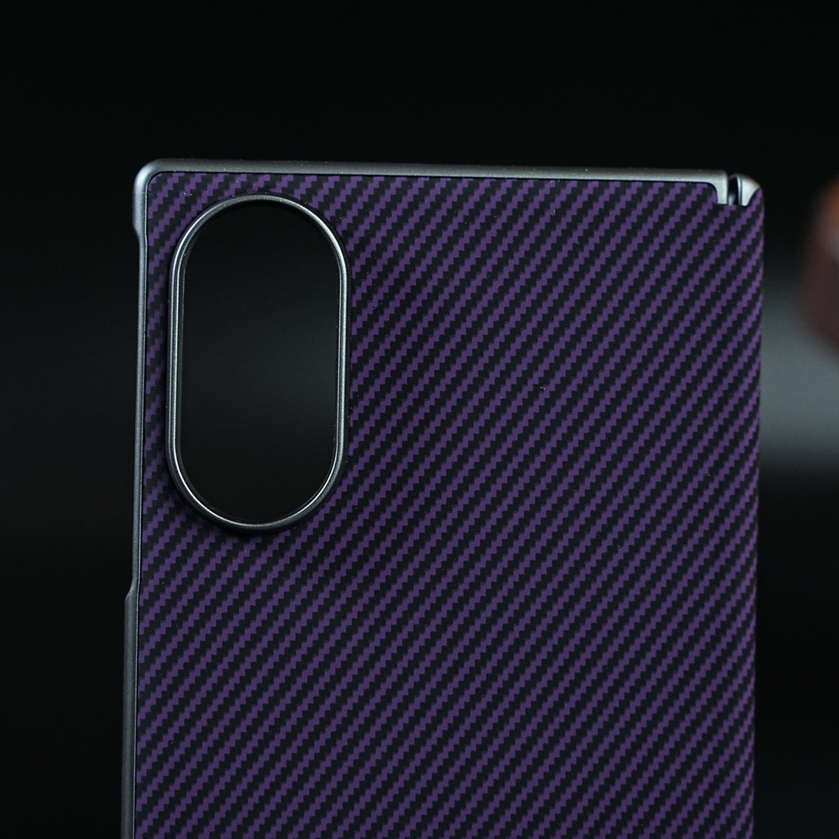 Woven Sunset Moonrise Texture Leather Back Case For Samsung Galaxy Z Fold 8 | Magnetic Ring