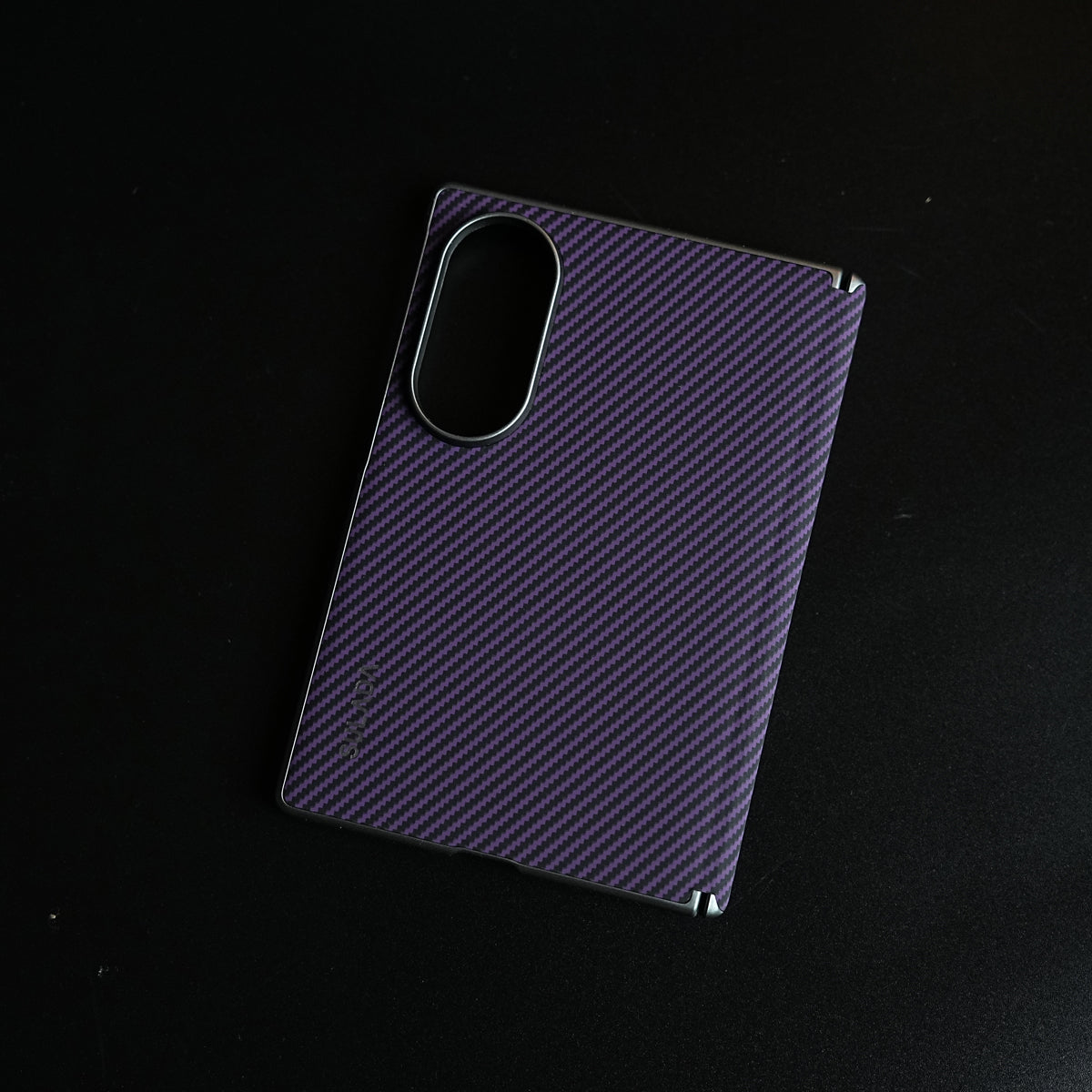 Woven Sunset Moonrise Texture Leather Back Case For Samsung Galaxy Z Fold 8 | Magnetic Ring