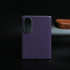 Woven Sunset Moonrise Texture Leather Back Case For Samsung Galaxy Z Fold 8 | Magnetic Ring