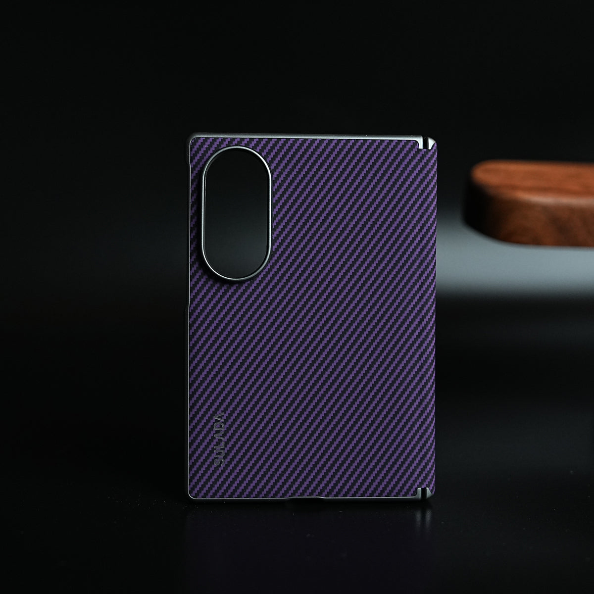 Woven Sunset Moonrise Texture Leather Back Case For Samsung Galaxy Z Fold 8 | Magnetic Ring