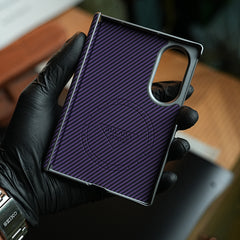 Woven Sunset Moonrise Texture Leather Back Case For Samsung Galaxy Z Fold 8 | Magnetic Ring