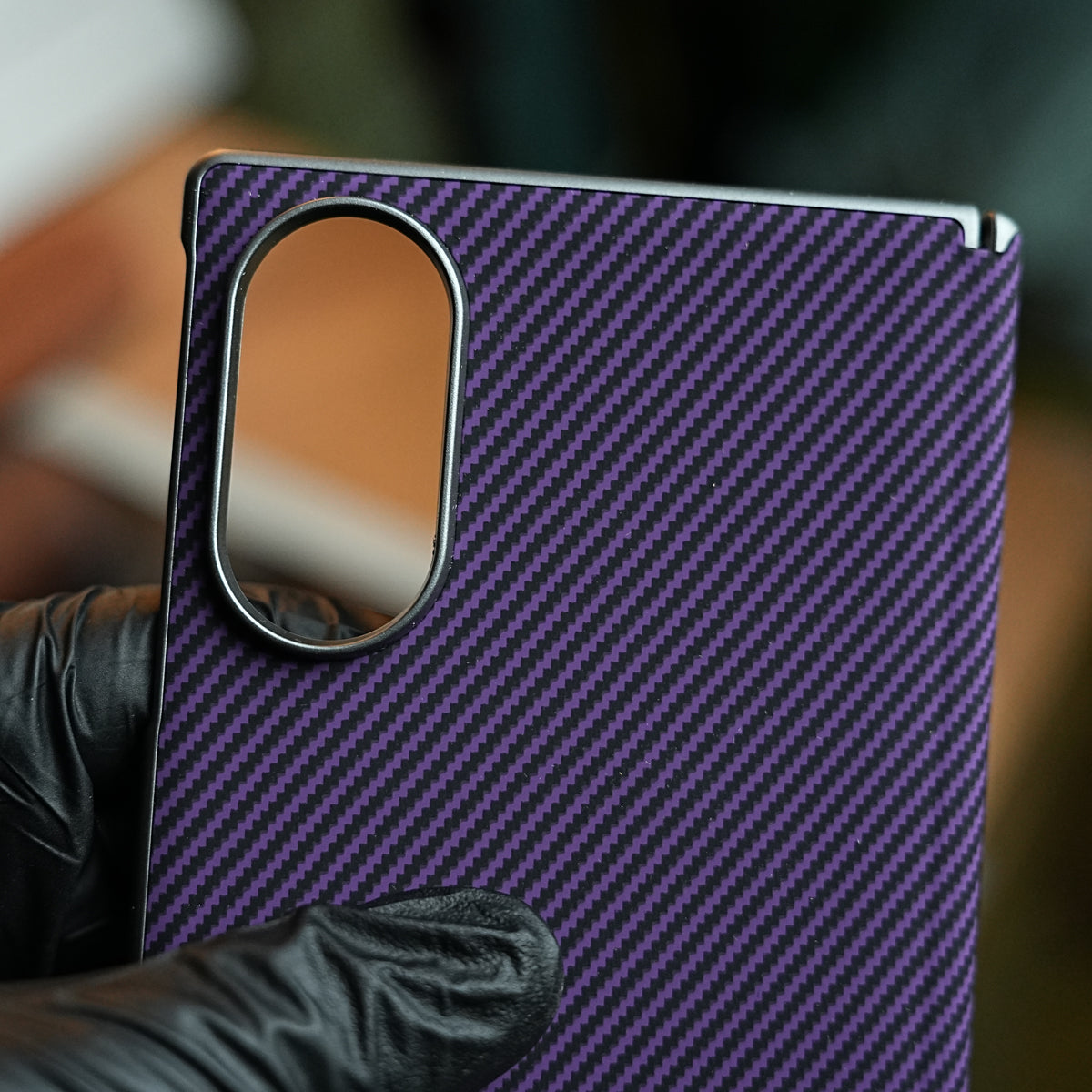 Woven Sunset Moonrise Texture Leather Back Case For Samsung Galaxy Z Fold 8 | Magnetic Ring