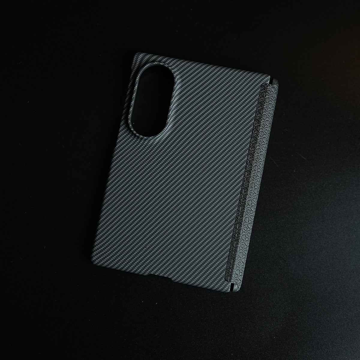 Woven Fiber Texture Hinge Protection Case For Samsung Galaxy Z Fold 8 (Black)