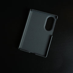 Woven Fiber Texture Hinge Protection Case For Samsung Galaxy Z Fold 8 (Black)