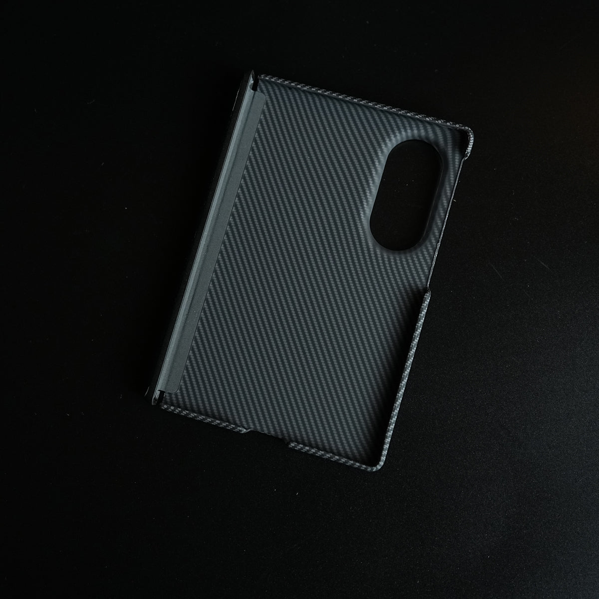 Woven Fiber Texture Hinge Protection Case For Samsung Galaxy Z Fold 8 (Black)