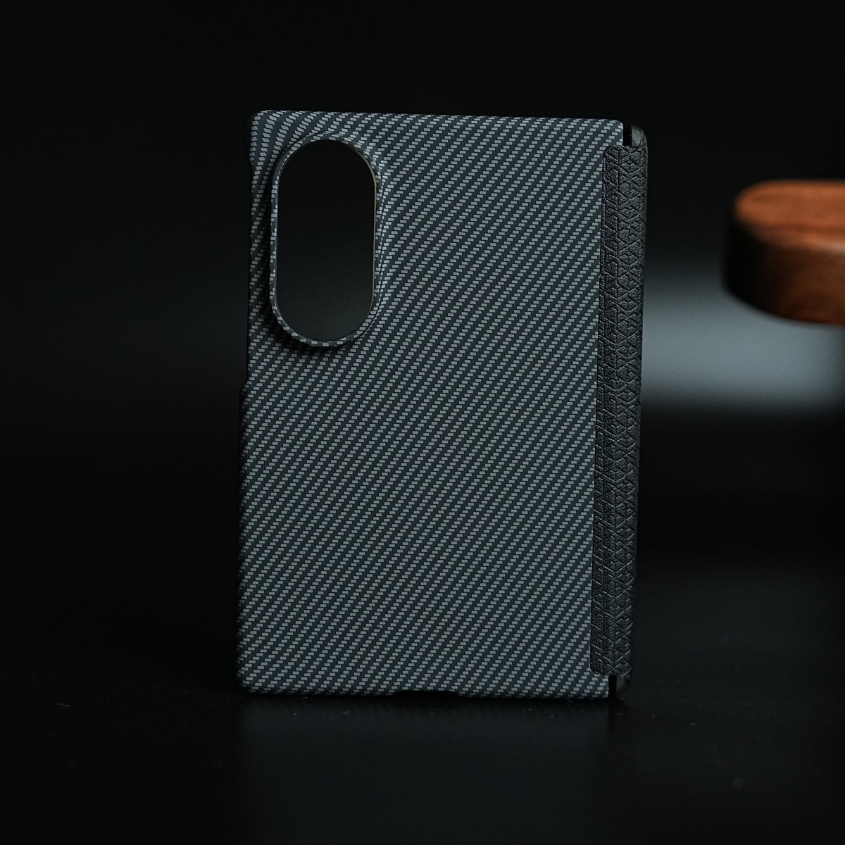 Woven Fiber Texture Hinge Protection Case For Samsung Galaxy Z Fold 8 (Black)