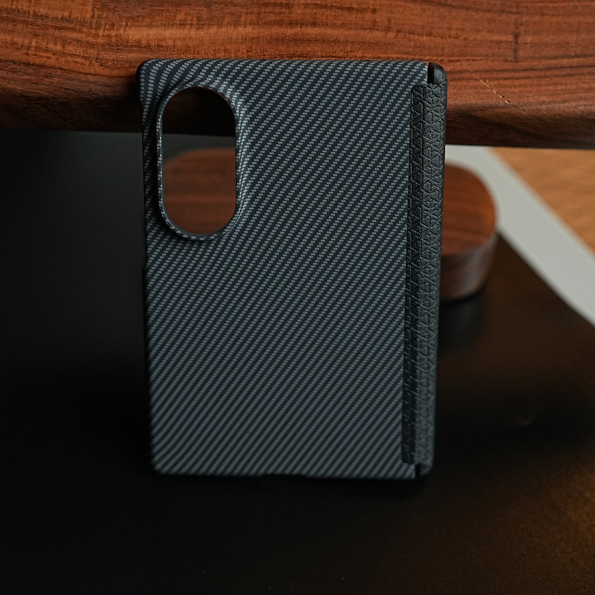 Woven Fiber Texture Hinge Protection Case For Samsung Galaxy Z Fold 8 (Black)