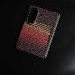 Woven Fiber Texture Hinge Protection Case For Samsung Galaxy Z Fold 8 (Orange)