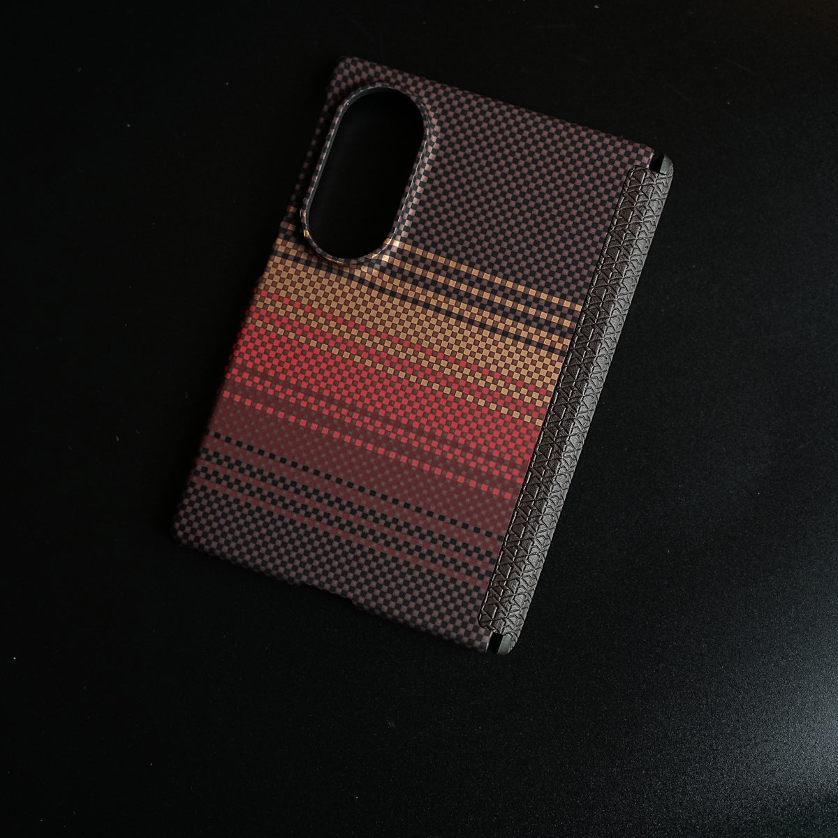Woven Fiber Texture Hinge Protection Case For Samsung Galaxy Z Fold 8 (Orange)