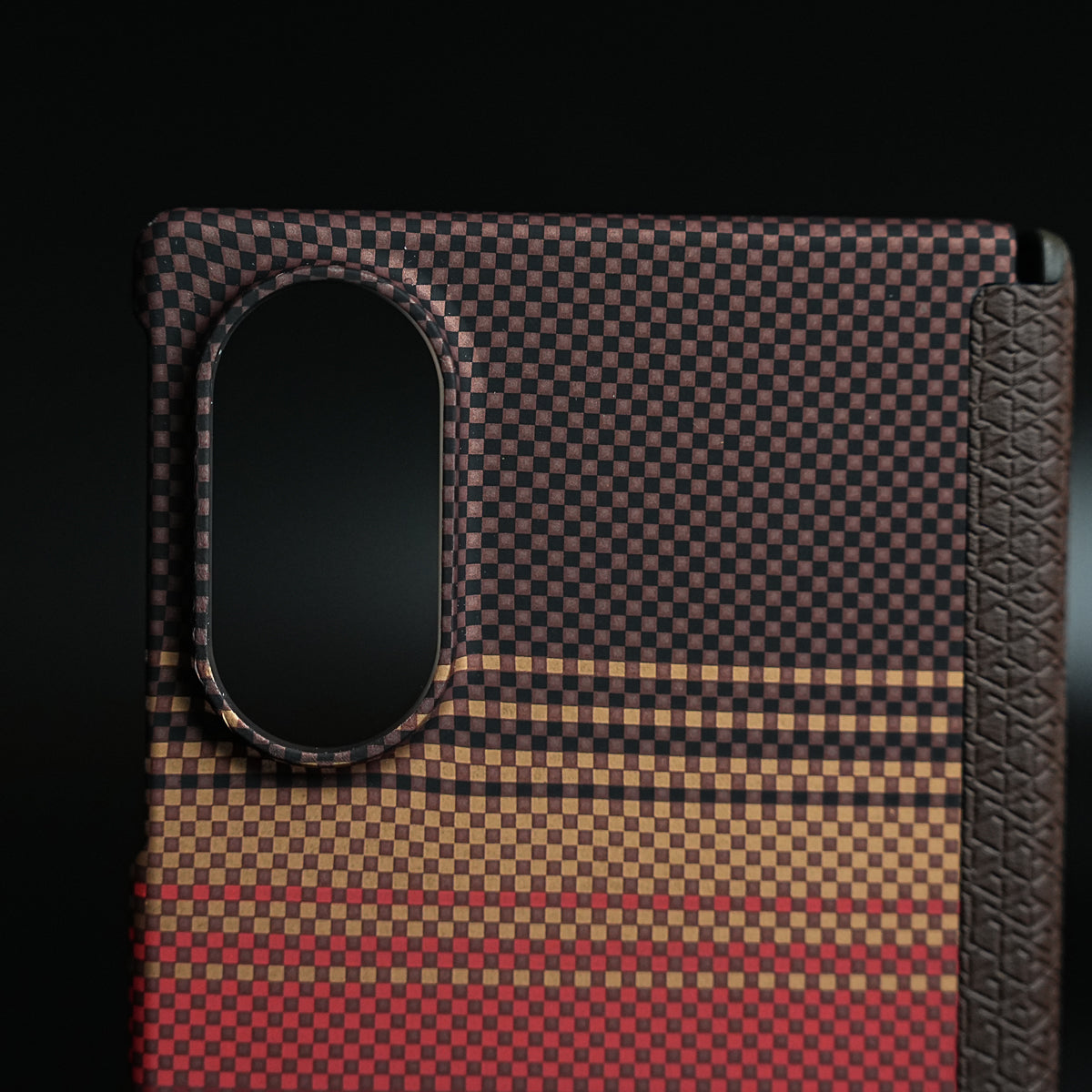 Woven Fiber Texture Hinge Protection Case For Samsung Galaxy Z Fold 8 (Orange)