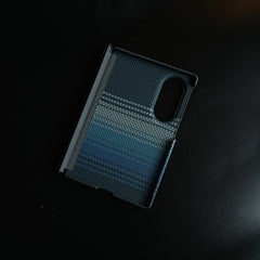 Woven Fiber Texture Hinge Protection Case For Samsung Galaxy Z Fold 8 (Blue)
