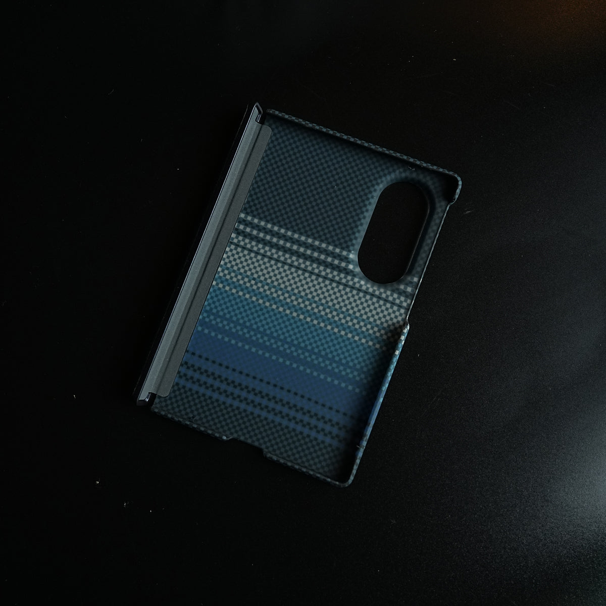 Woven Fiber Texture Hinge Protection Case For Samsung Galaxy Z Fold 8 (Blue)