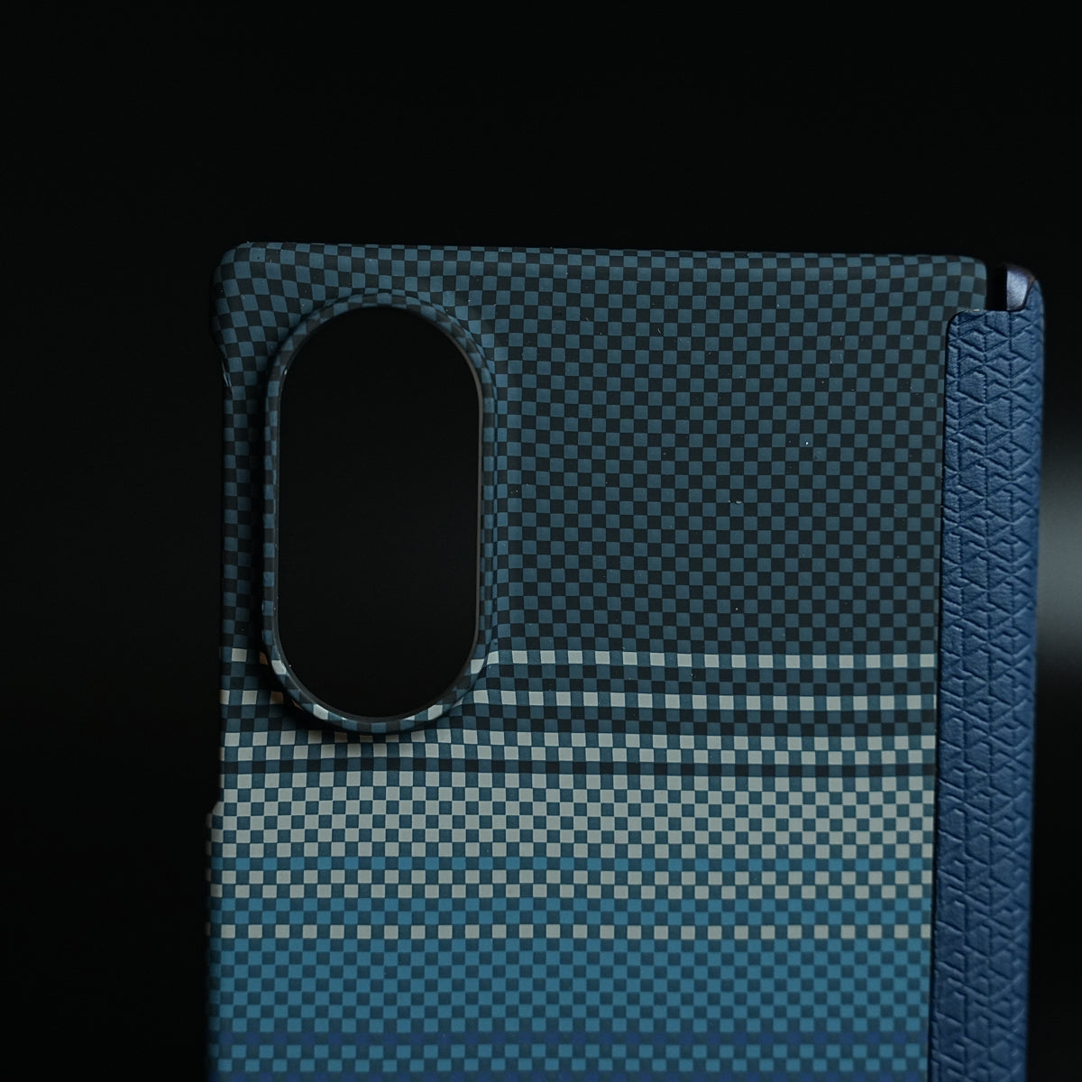 Woven Fiber Texture Hinge Protection Case For Samsung Galaxy Z Fold 8 (Blue)