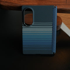 Woven Fiber Texture Hinge Protection Case For Samsung Galaxy Z Fold 8 (Blue)