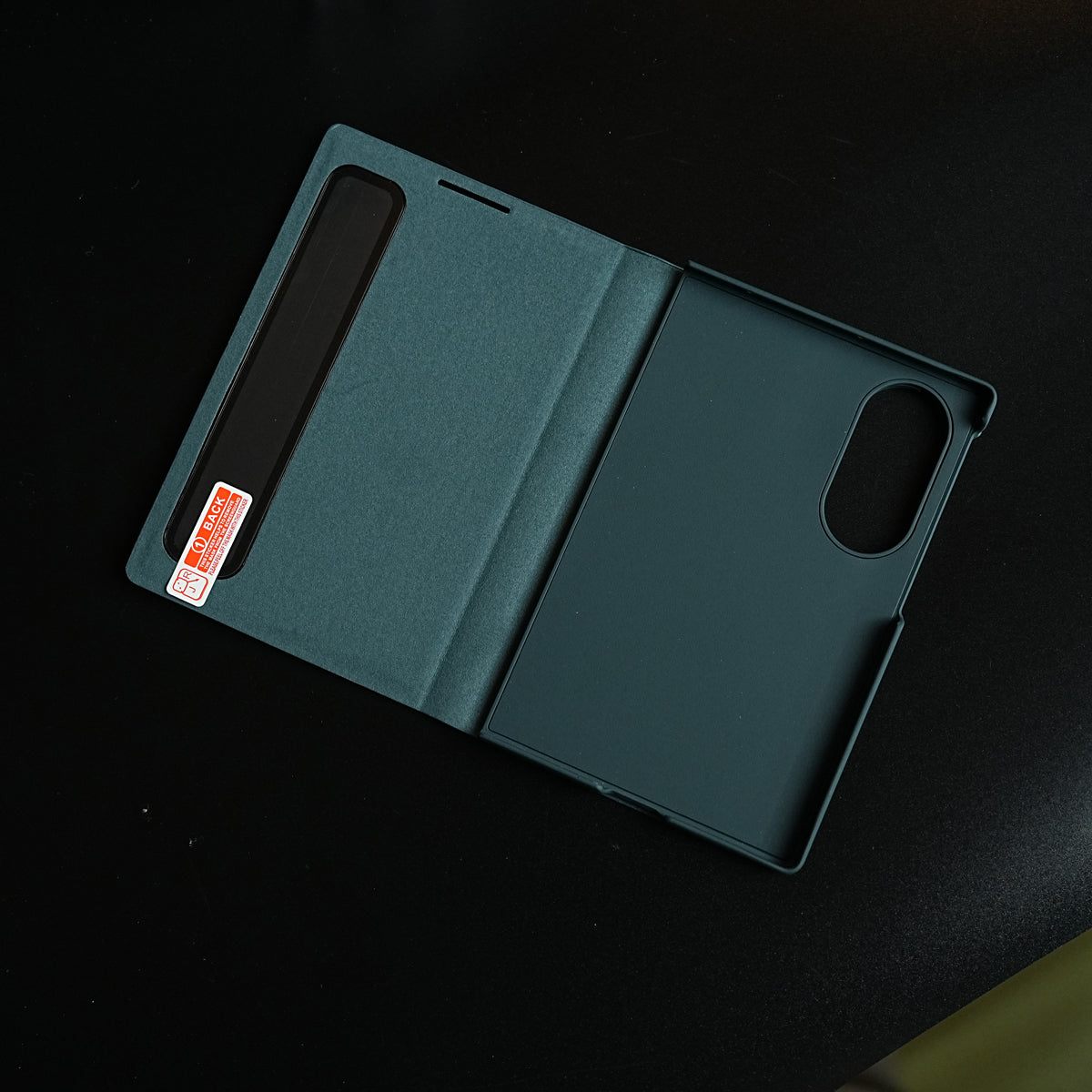 Smart View Leather Texture Flip Stand Case For Samsung Galaxy Z Fold 8 (Green)