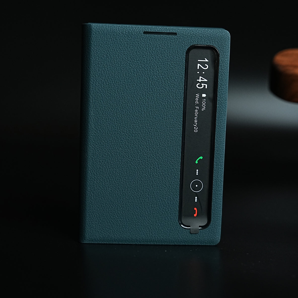 Smart View Leather Texture Flip Stand Case For Samsung Galaxy Z Fold 8 (Green)