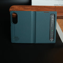 Smart View Leather Texture Flip Stand Case For Samsung Galaxy Z Fold 8