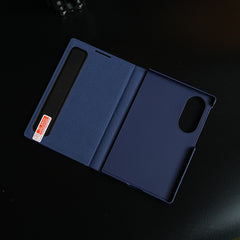 Smart View Leather Texture Flip Stand Case For Samsung Galaxy Z Fold 8