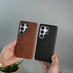 Galaxy S26 Ultra Luxe Leather Finish Case | Premium Soft-Touch Slim MagSafe Cover