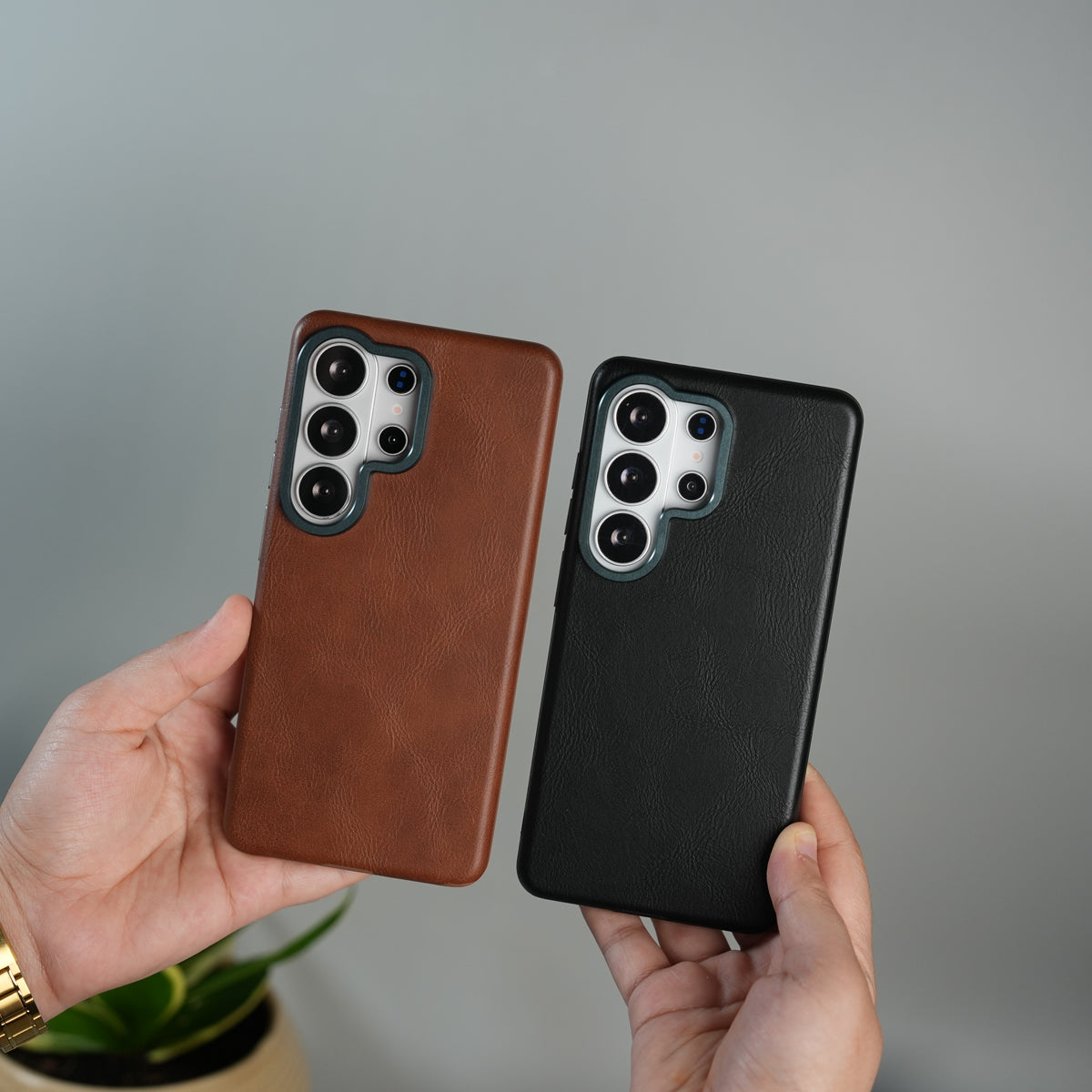 Galaxy S26 Ultra Luxe Leather Finish Case | Premium Soft-Touch Slim MagSafe Cover