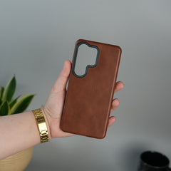 Galaxy S26 Ultra Luxe Leather Finish Case | Premium Soft-Touch Slim MagSafe Cover